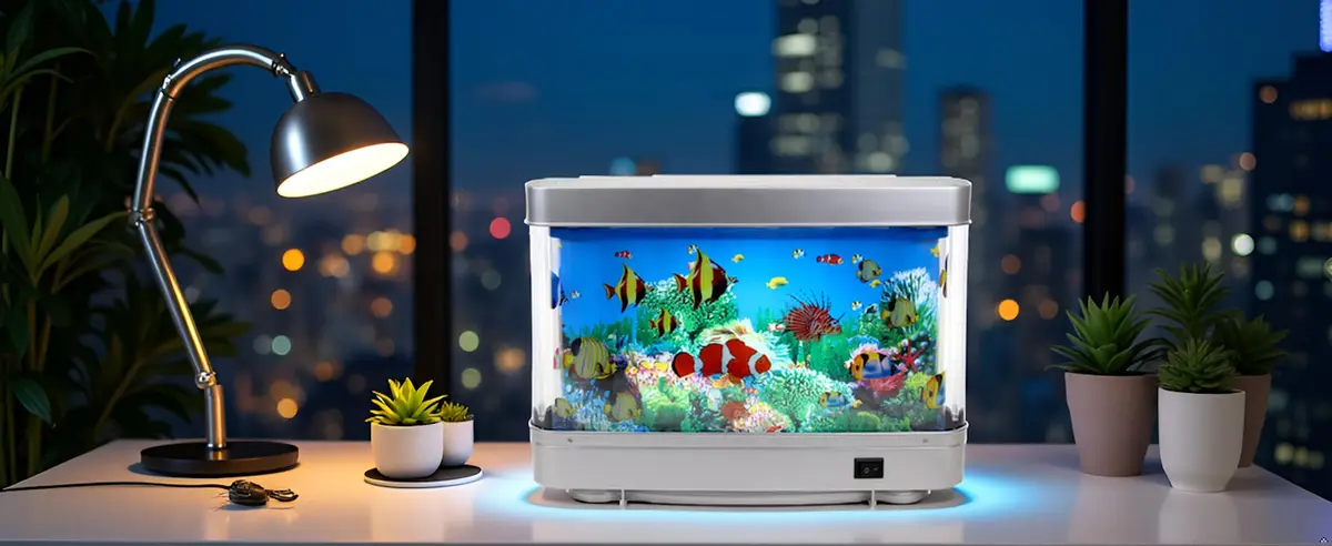 Lightahead Relaxing Sensory LED Fake Fish Aquarium with Moving Marine Life | Calming Deep-Sea Illusion (110-120 chars) - view 6
