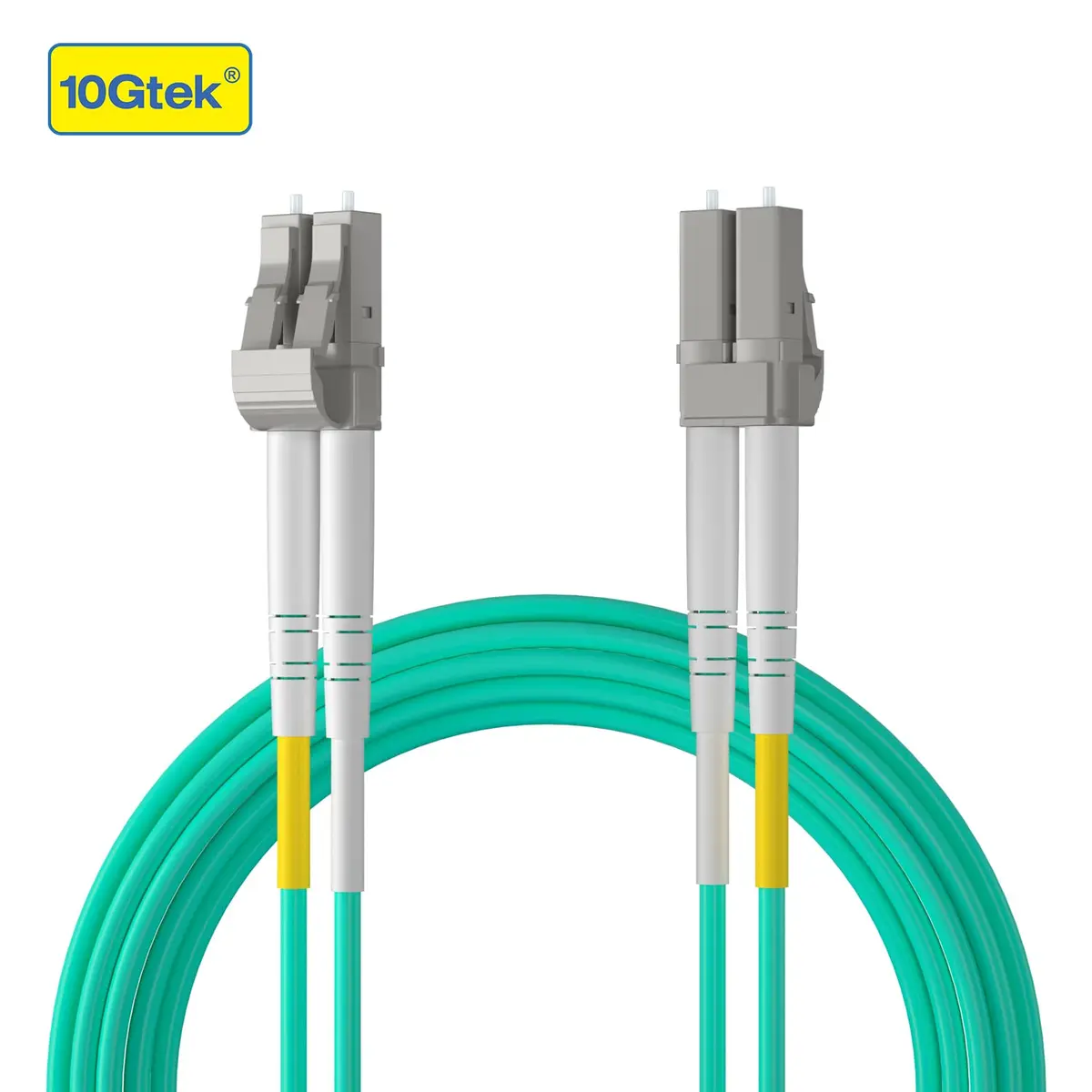 10Gtek OM3 LC-LC Duplex Fiber Patch Cable 10Gbps 10-Meter (32.8ft) | Bend-Insensitive Multimode Jumper - view 3