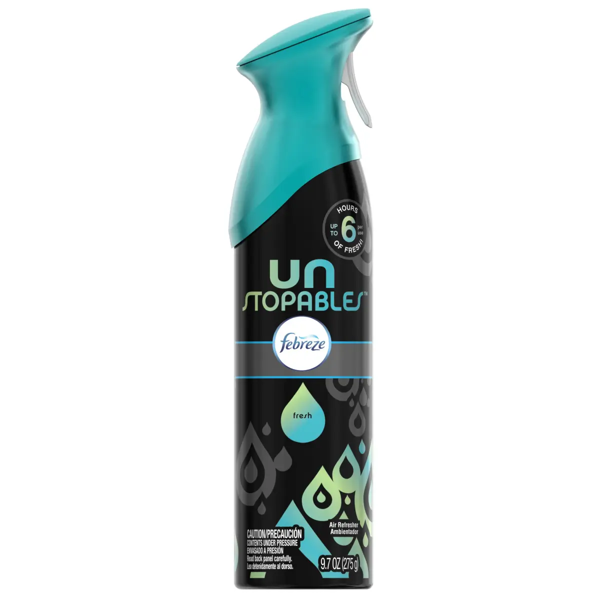 Febreze Unstopables Air Freshener Spray, Fresh Scent, 156 g (5.5 Oz) Bottles, Pack of 6 | Long-Lasting Luxury Fragrance - main product image