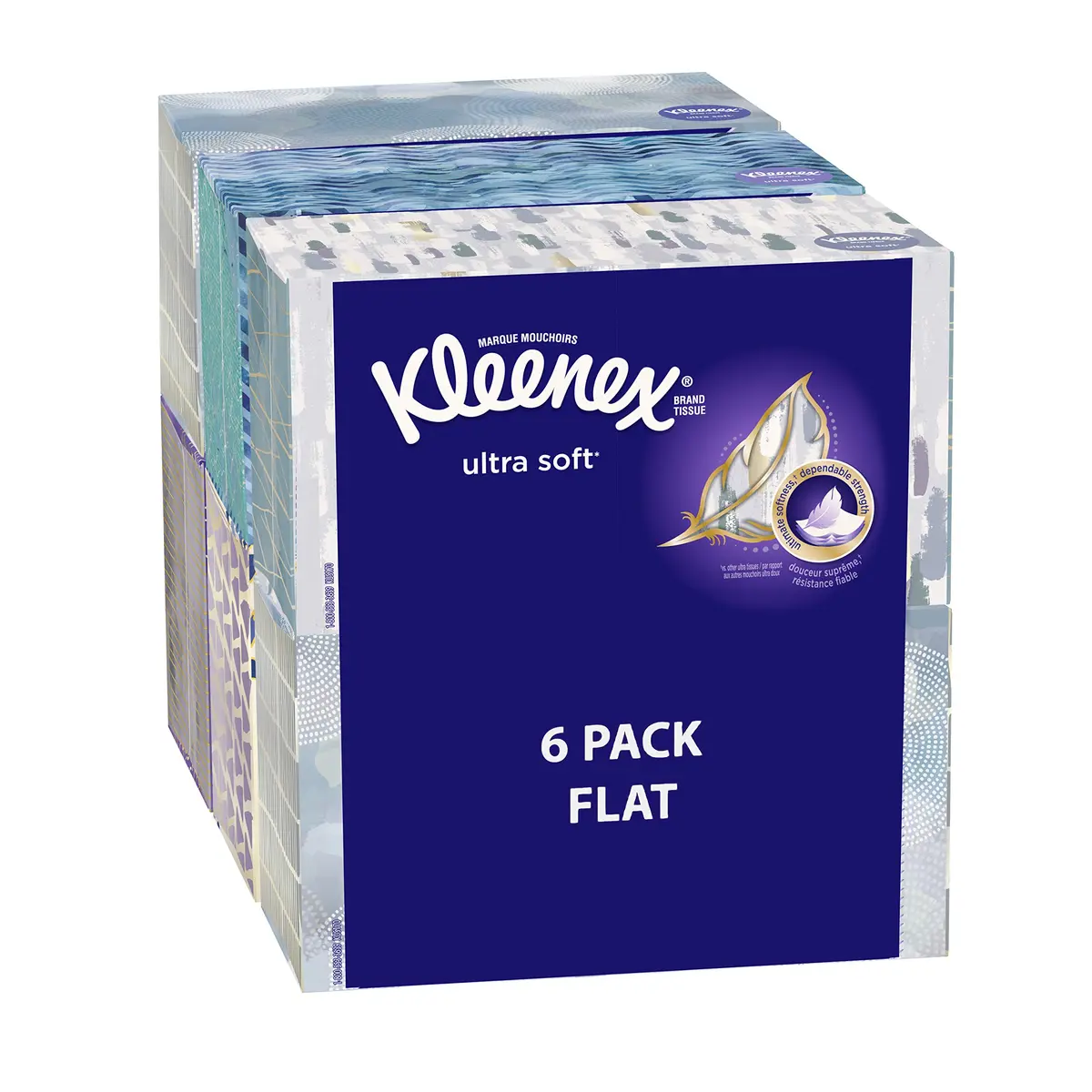 Kleenex Ultra Soft Facial Tissues, 170 ct, 6 Pack | 3-Ply, Absorbent & Durable for Sensitive Skin - main product image