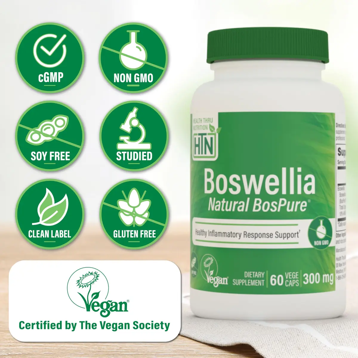 Health Thru Nutrition Boswellia 300mg 60 Capsules | Organic Frankincense for Joint Support - view 3