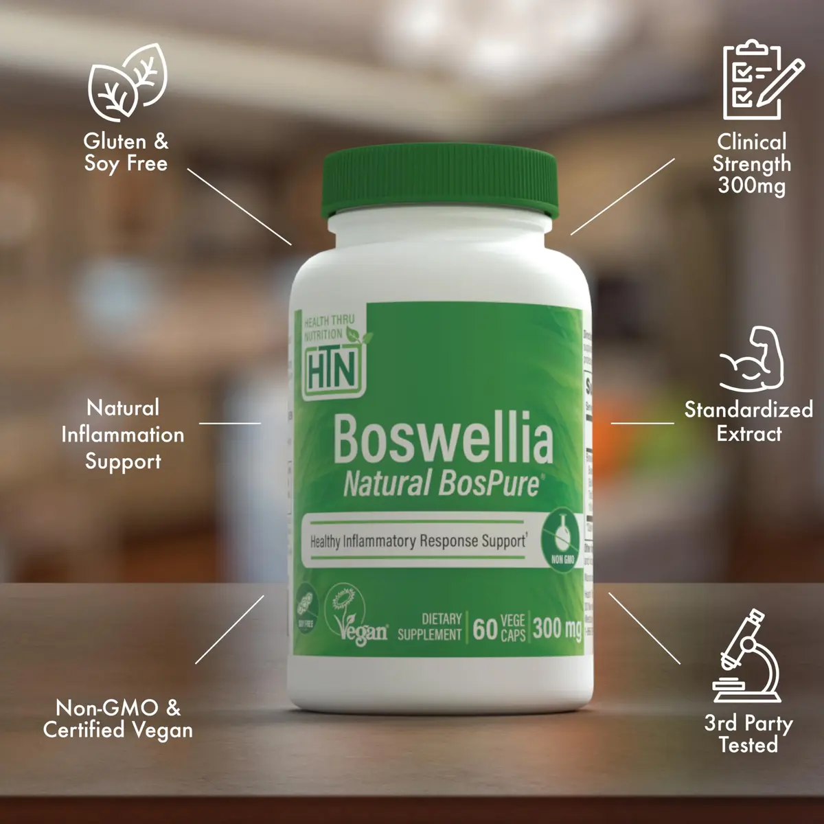 Health Thru Nutrition Boswellia 300mg 60 Capsules | Organic Frankincense for Joint Support - view 4
