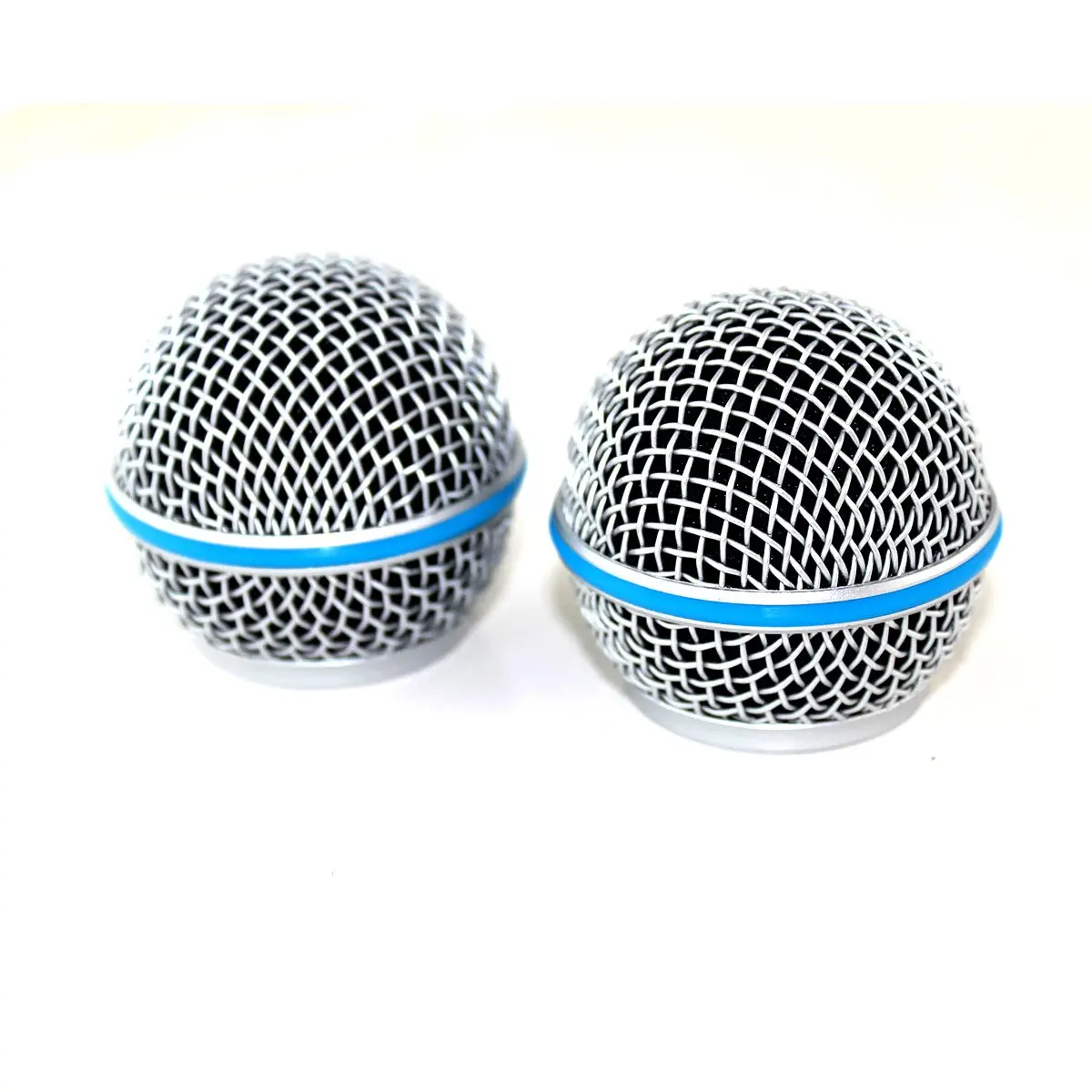 YaizK Microphone Replacement Blue Steel Mesh Grill Head | Compatible with Shure SM58 Wireless & Wired Mics - view 2