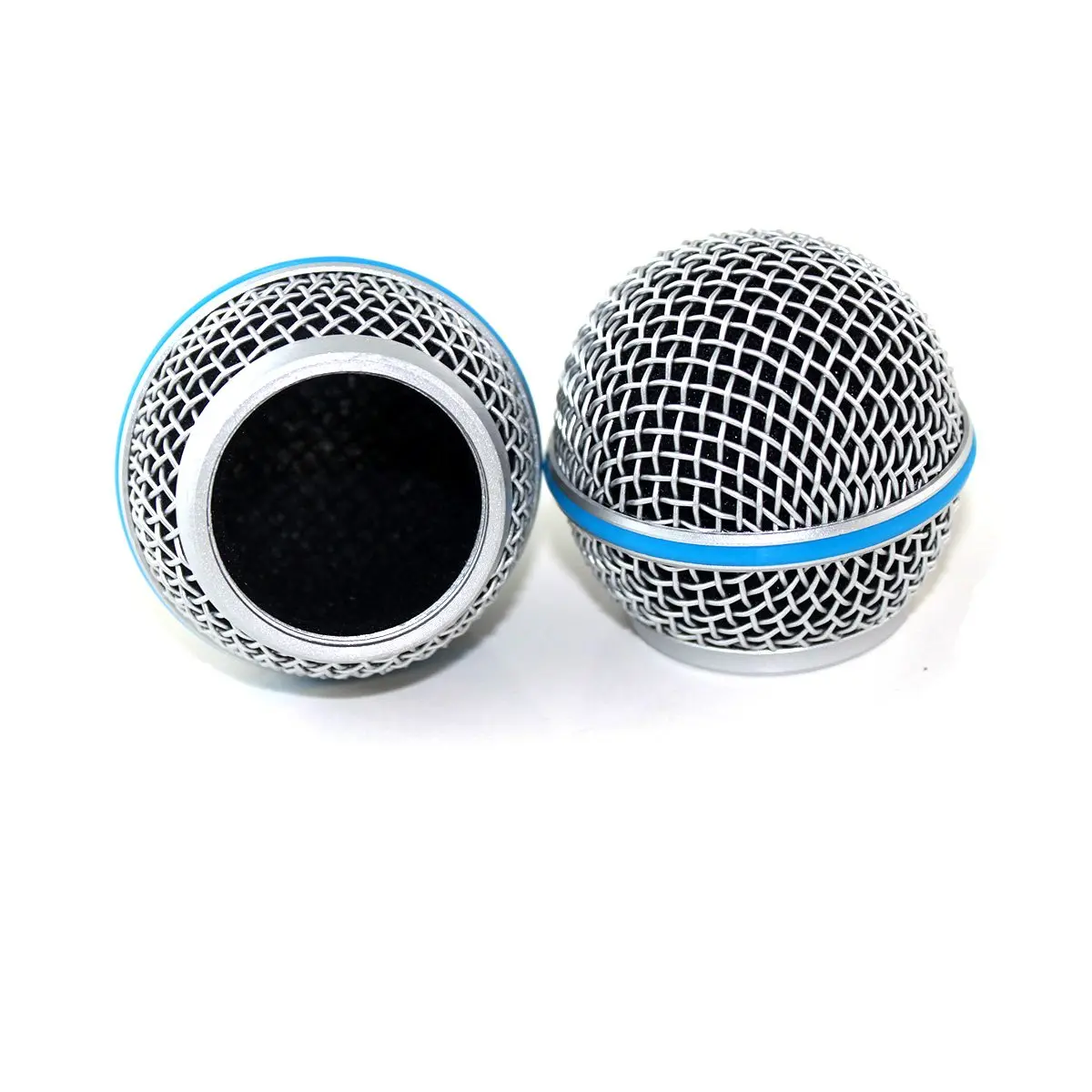 YaizK Microphone Replacement Blue Steel Mesh Grill Head | Compatible with Shure SM58 Wireless & Wired Mics - view 3