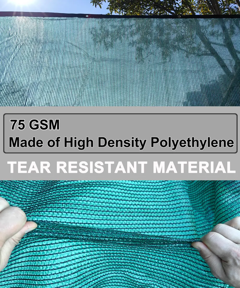 e.share 70% Green Shade Cloth 12ft x 16ft | All-Season Garden & Frost Protection - view 6