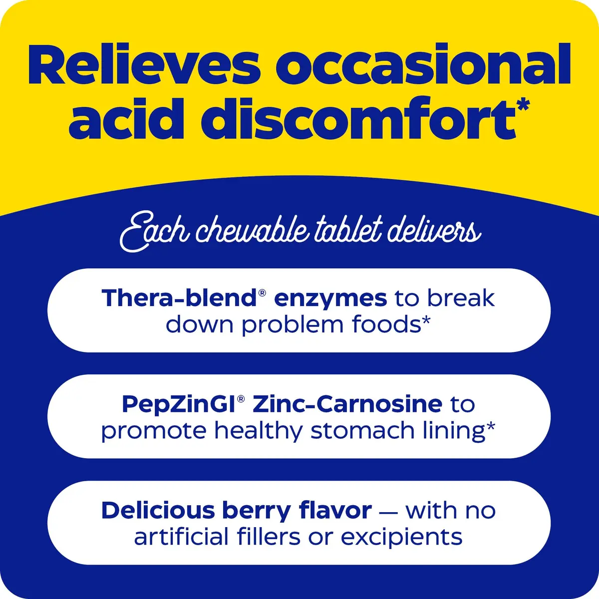 Enzymedica Acid Soothe Chewable Supplement for Women & Men - 60 Tablets | Supports Digestive Comfort & Heartburn Relief - view 6