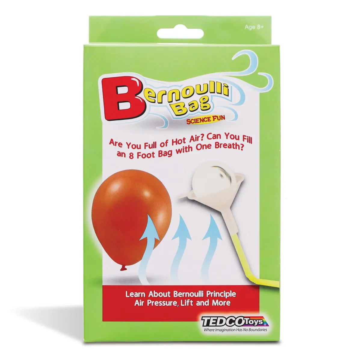 TEDCO Bernoulli Bag Science Fun Kit w/5 Experiments | Hands-on Bernoulli's Principle Learning - main product image