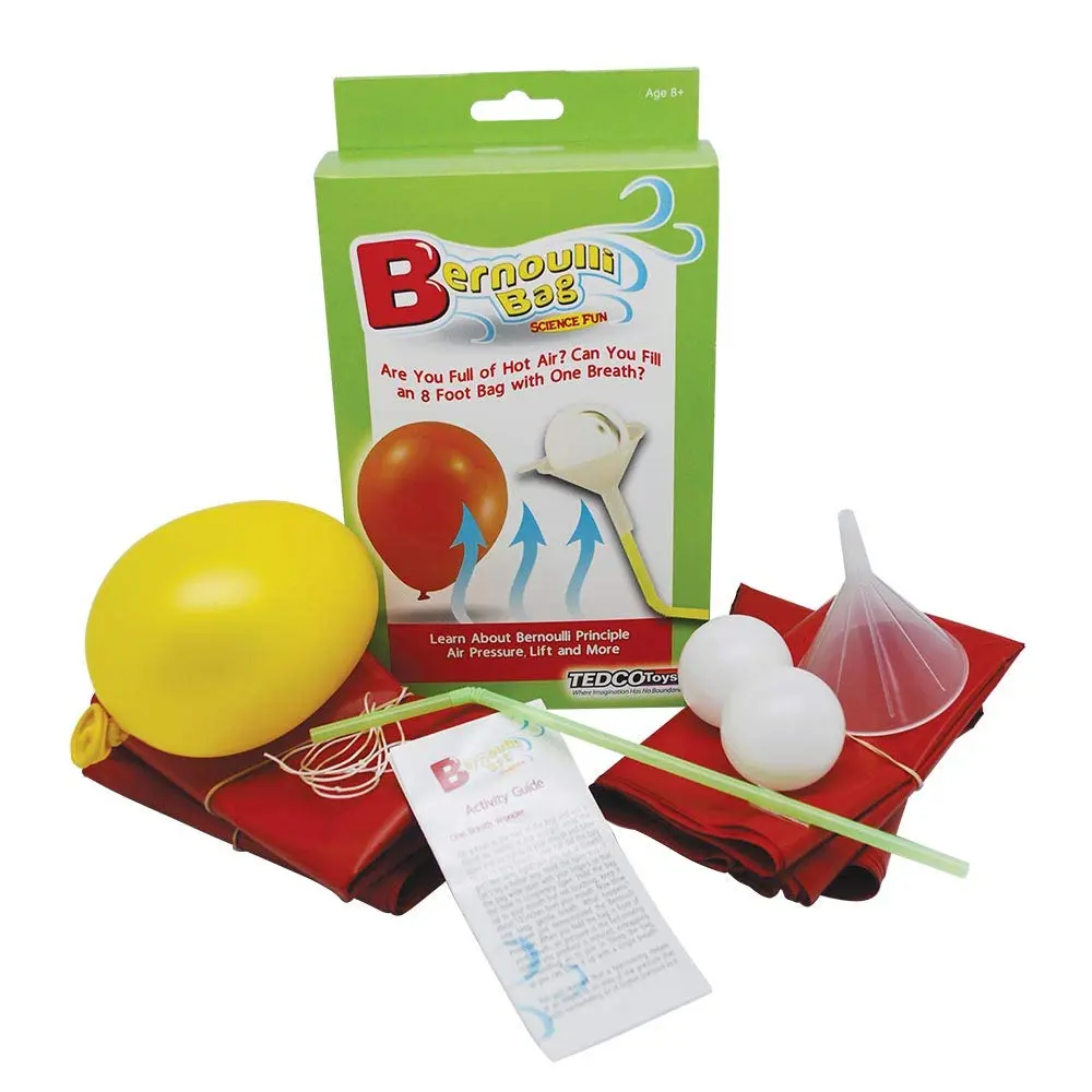 TEDCO Bernoulli Bag Science Fun Kit w/5 Experiments | Hands-on Bernoulli's Principle Learning - view 2