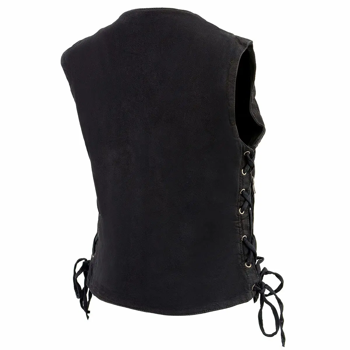 Milwaukee Leather MDL4020 Women's Classic Black 6 Pocket Denim Vest | 4X-Large, Sleeveless, Cotton - view 8