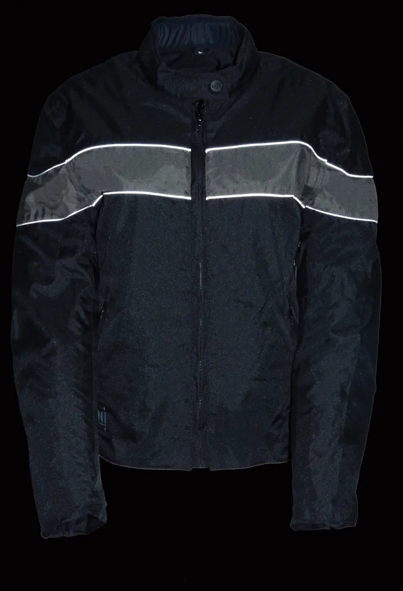 Bikers Edge Women's Nylon Jacket with Vents (Large, Black) | Lightweight Textile Motorcycle Coat - view 2