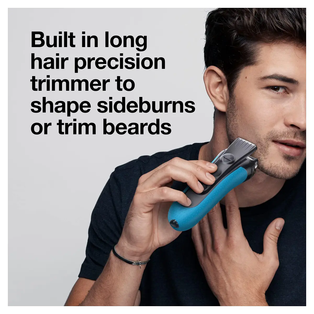 Braun Series 3 Electric Shaver 3040s Blue/Black 4 Piece Set | Precision Trimmer for a Close Shave - view 8