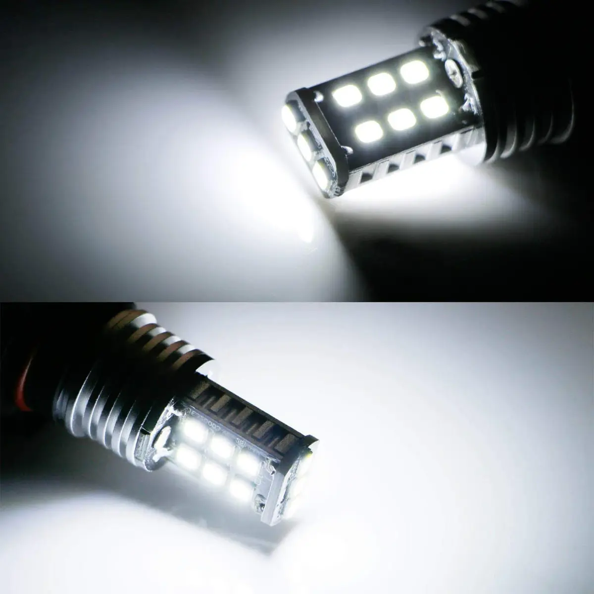 iJDMTOY White LED DRL Bulbs for VW MK6 Jetta & Mitsubishi Lancer/Evo X 1156 7506 7527 Fitment | 6000K Cool White Beam - view 2