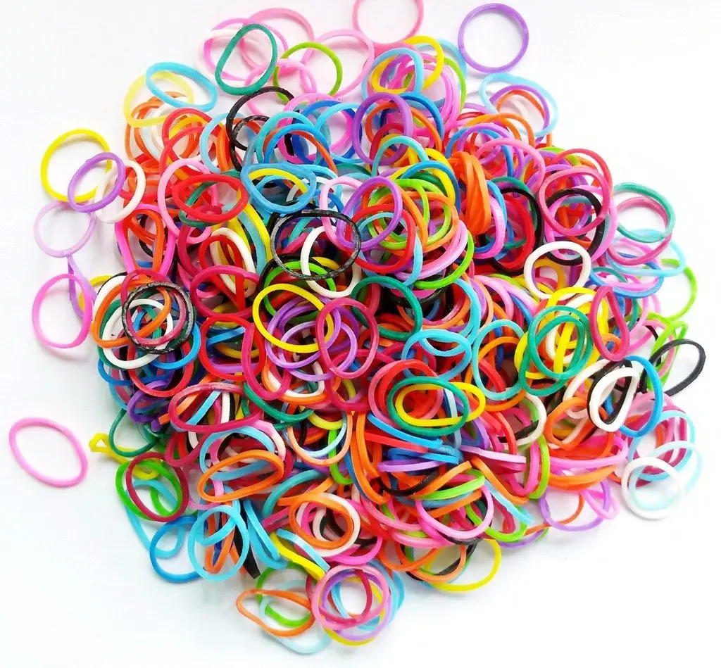 PET SHOW Assorted Color Rubber Bands for Dog Cat Hair Bows Grooming Accessories, 1000 Count (100g) - main product image