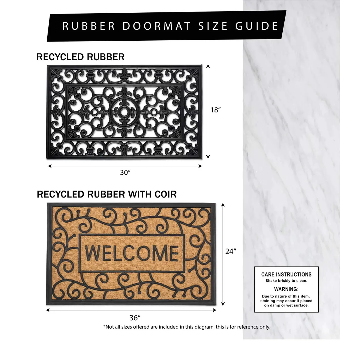 DII High Traffic All-Weather Rubber Doormat 45x75 cm (18x30 inches) | Durable Entryway Solution - view 4
