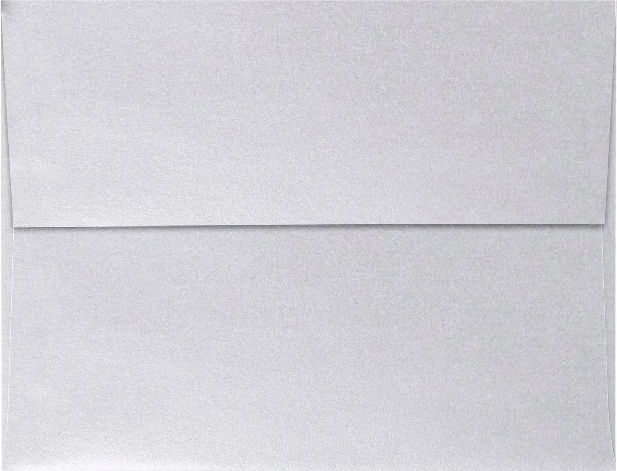 LUXPaper Silver Metallic Invitation Envelopes | Peel & Press | 4 1/4" x 6 1/4" | 80lb Text | 50 Qty - view 2