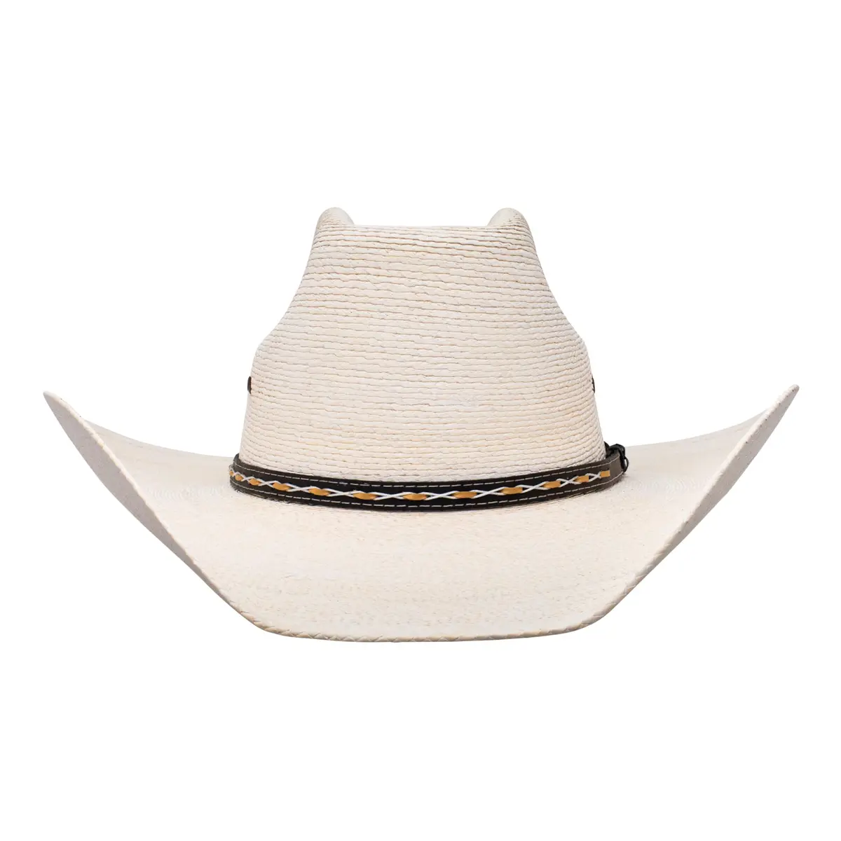 Stetson Square Eyelets Straw Cowboy Hat, Natural, 7 3/4 | Rugged Ventilated Western Style - view 3