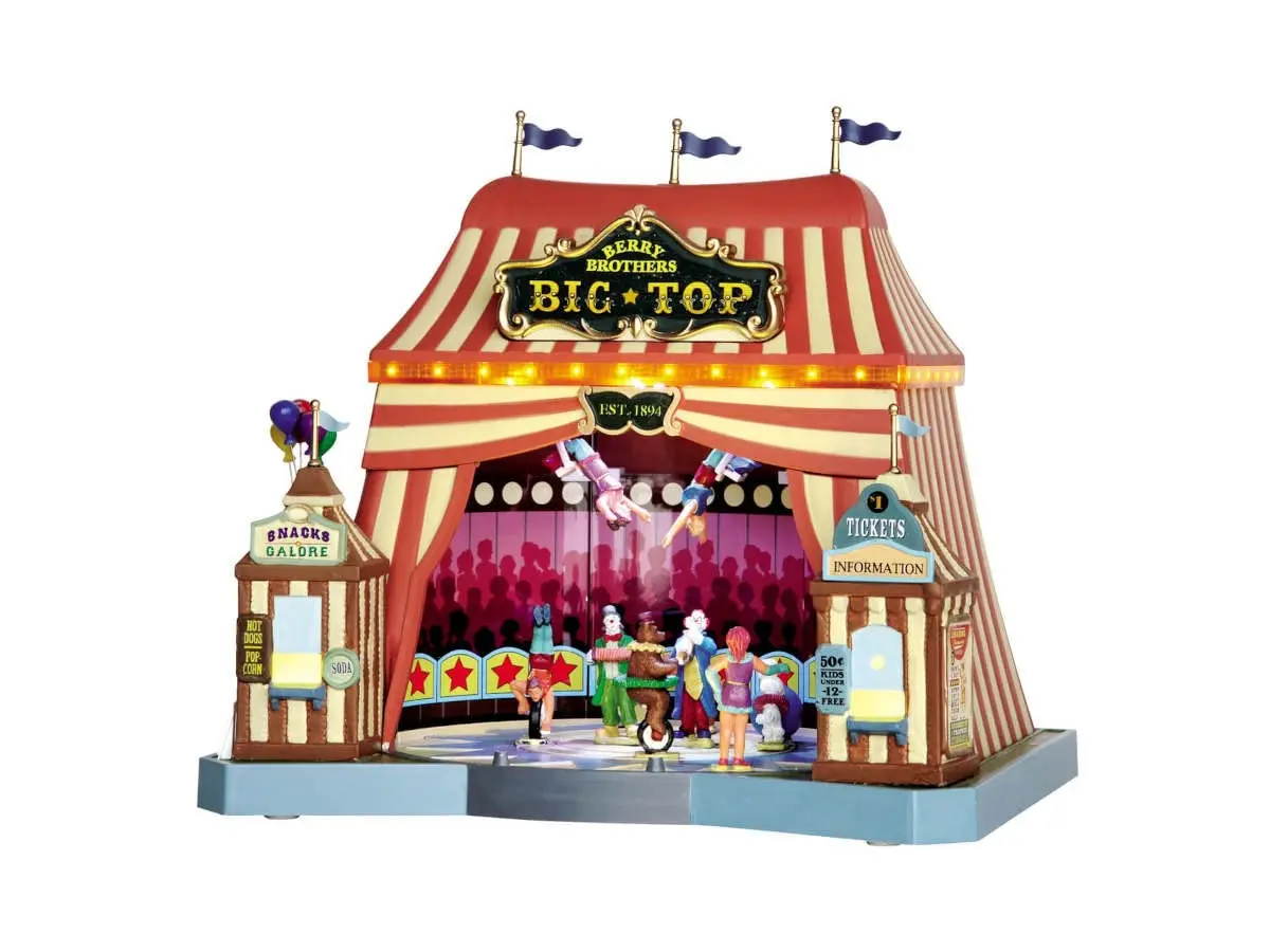 Lemax Berry Brothers Big Top Animated Carnival Building 25cm (9.84in) | Sights, Sound & Motion - main product image