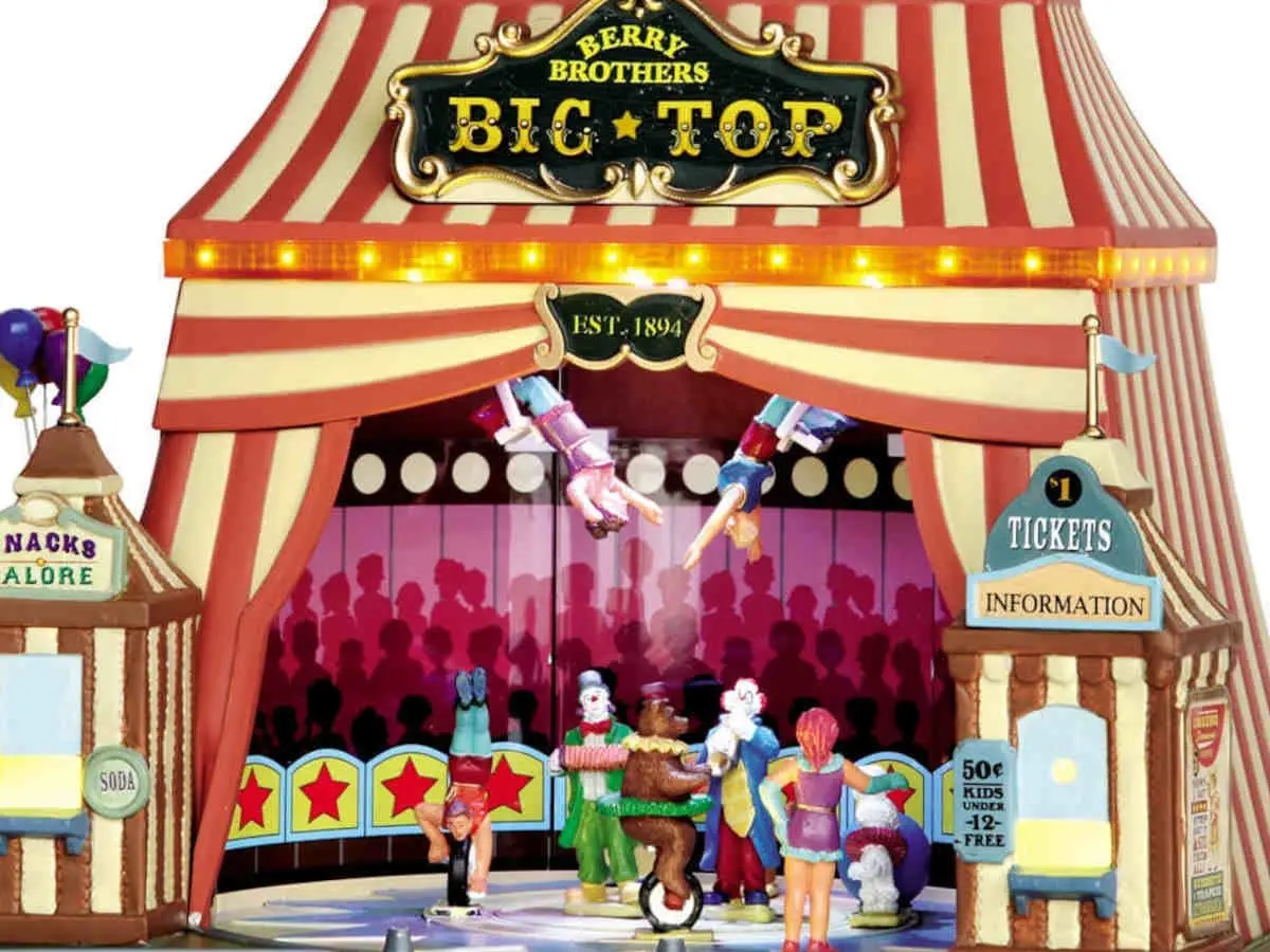 Lemax Berry Brothers Big Top Animated Carnival Building 25cm (9.84in) | Sights, Sound & Motion - view 2