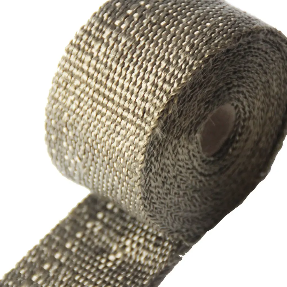 LEDAUT Titanium Exhaust Heat Wrap 2" x 16' Roll with 4 Stainless Steel Ties | Withstands 1800F Direct Heat - view 2