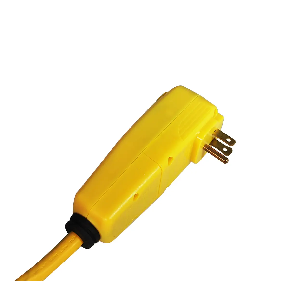 Tower Power Strip 6 Feet Yellow | Auto-Reset GFCI with 4 Outlets, Right Angle, 125V - view 5