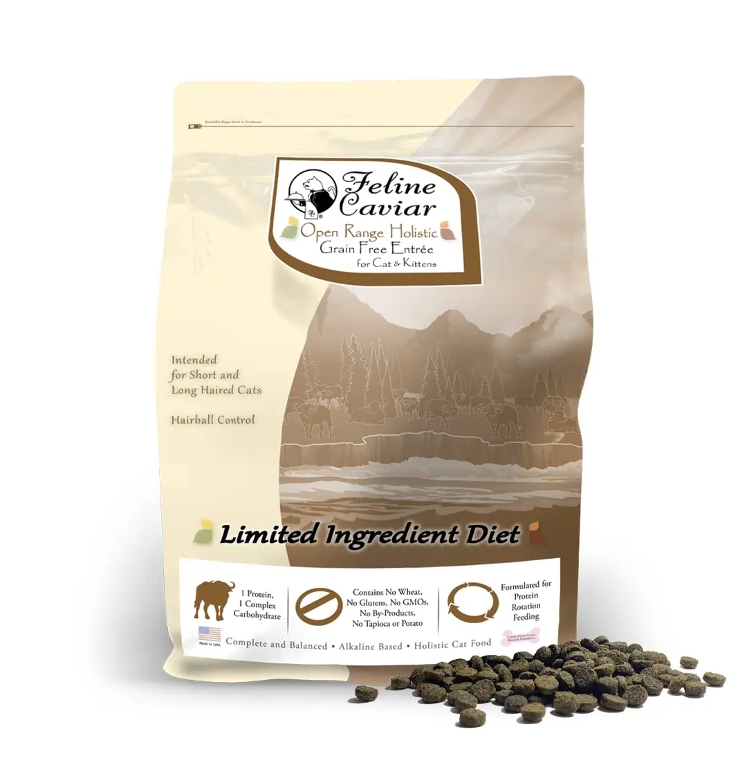 Canine Caviar Feline Caviar Open Range Buffalo & Chickpea 11 lbs | Grain-Free Limited Ingredient Cat Food - main product image