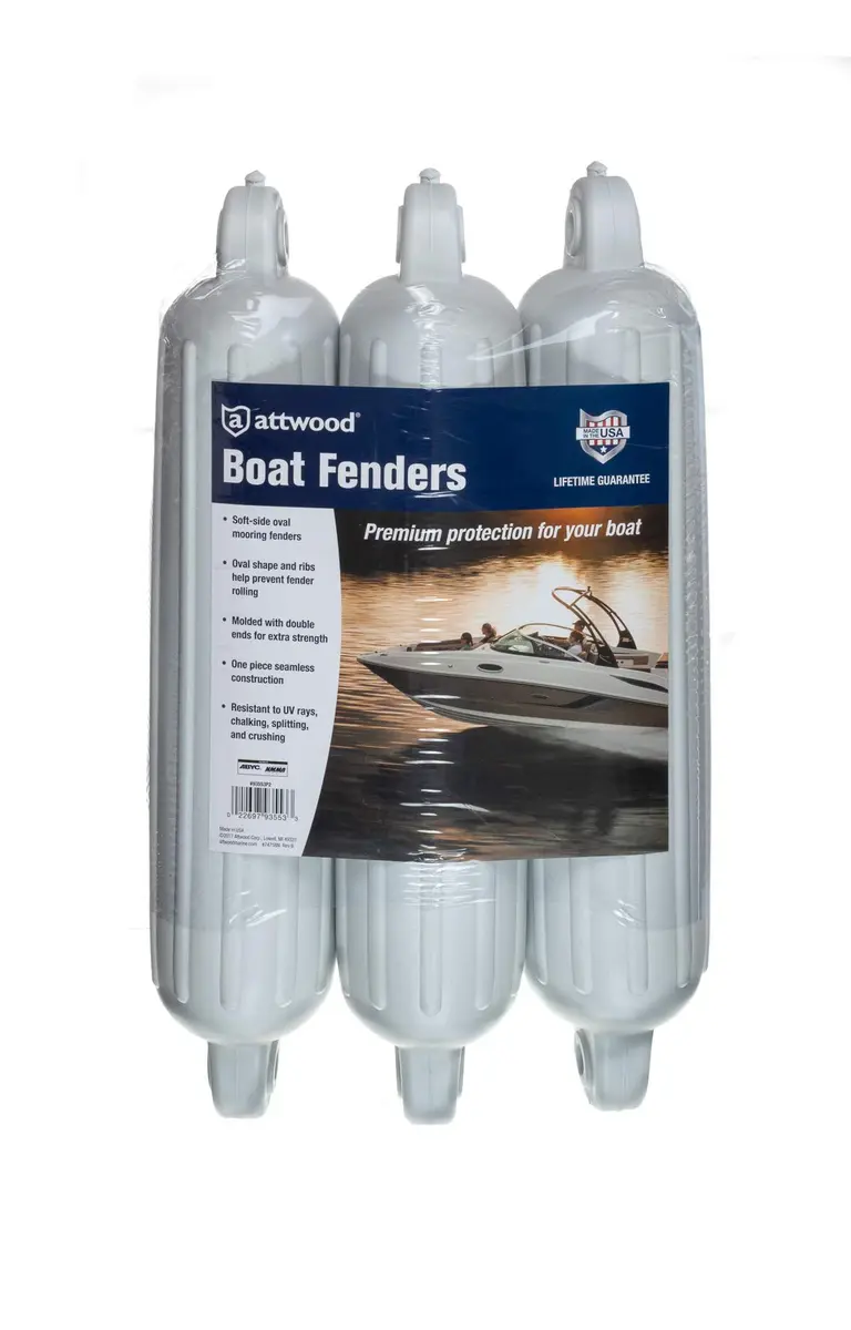 attwood SoftSide Boat Fender, White, 5-Inch x 22-Inch | UV & Fading Resistant, Pack of 3 - view 5