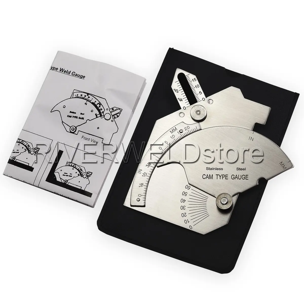 RIVERWELD Bridge Cam Gauge Welding Inspection Depth of Undercut & Fillet Weld Size, 50mm (2 Inch) | Stainless Steel - view 5