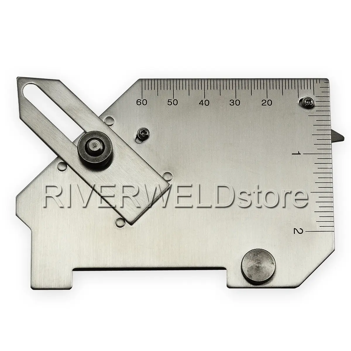 RIVERWELD Bridge Cam Gauge Welding Inspection Depth of Undercut & Fillet Weld Size, 50mm (2 Inch) | Stainless Steel - view 3