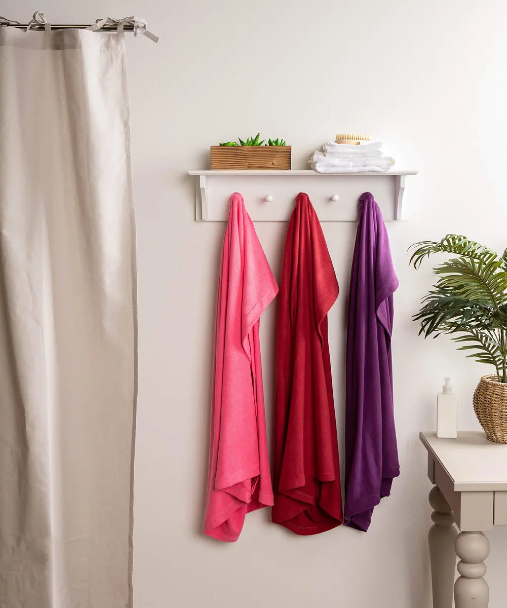 DII Microfiber Spa Towel for Women, Small/Medium, 55.5x32.5 in Eggplant | Ultra-Absorbent & Adjustable - view 3
