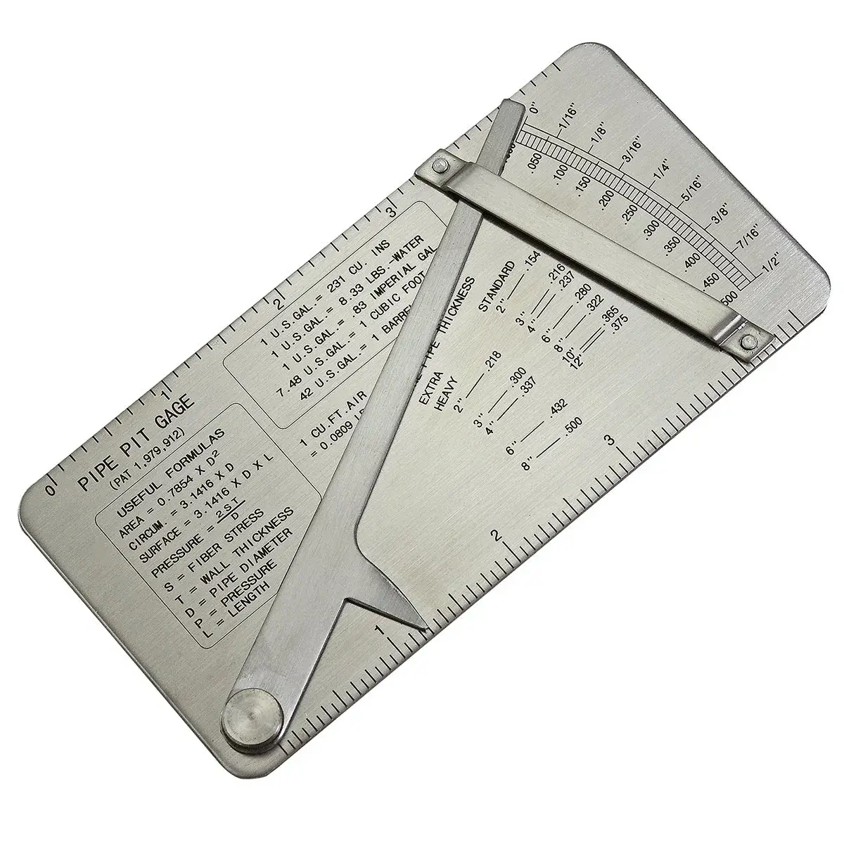 RIVERWELD Pipe Pit Welding Gauge 1/2" (12.7mm) | Stainless Steel Inspection Tool - main product image