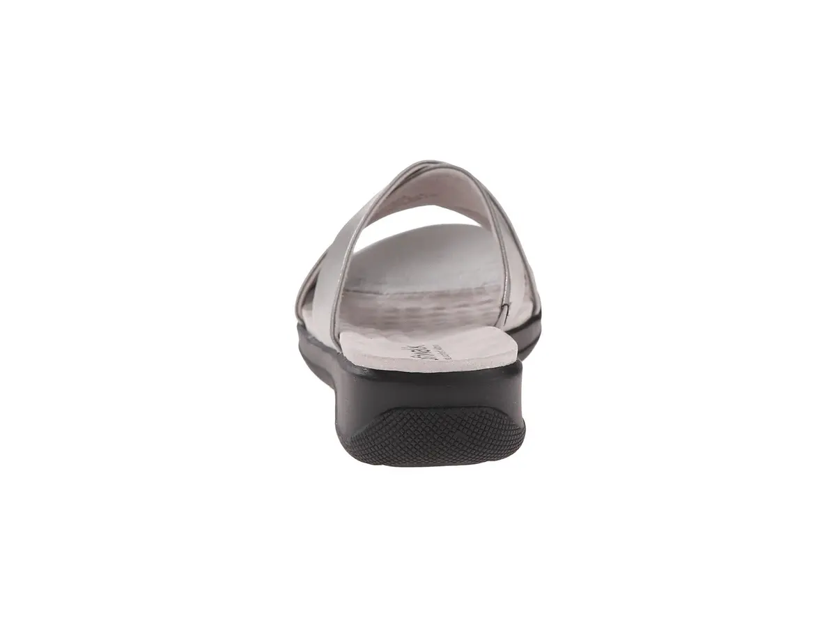 SoftWalk Flat Sandals Pewter Soft Nappa Leather 11 M (B) | Classic Comfort & Style for Women - view 7