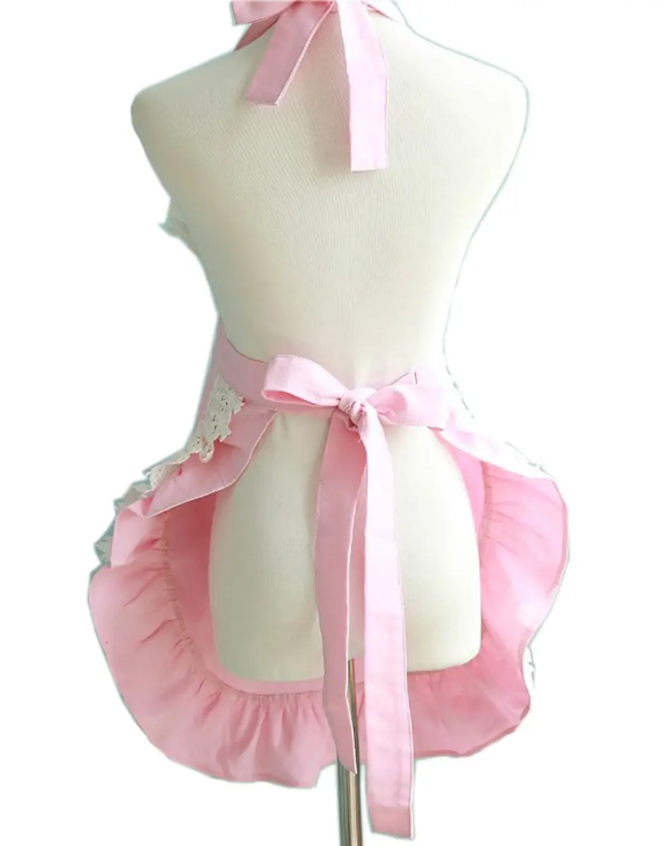 Hyzrz Pink Apron | Adjustable Kitchen & Work Apron with 2 Pockets (One Size, Cotton, Solid) - view 2