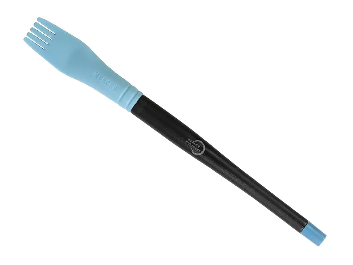 Mercer Culinary Silicone Plating Comb Brush Blue | Heat-Resistant Food-Safe Silicone - view 2