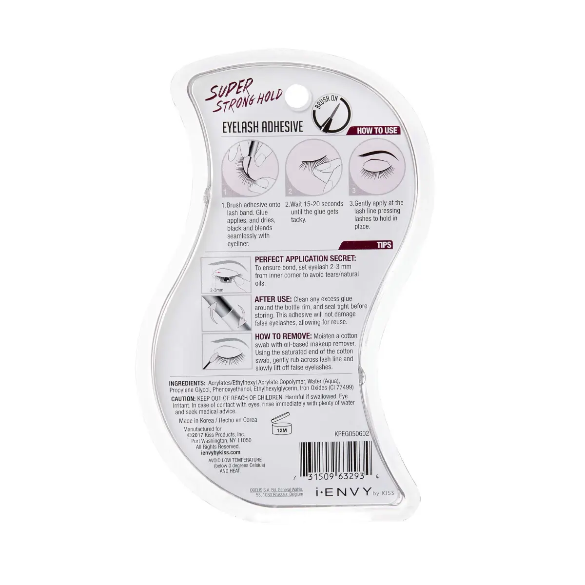 iENVY Super Strong Hold Eyelash Adhesive Black 6 Pack | Waterproof, Hypoallergenic, Brush-On Applicator - view 6