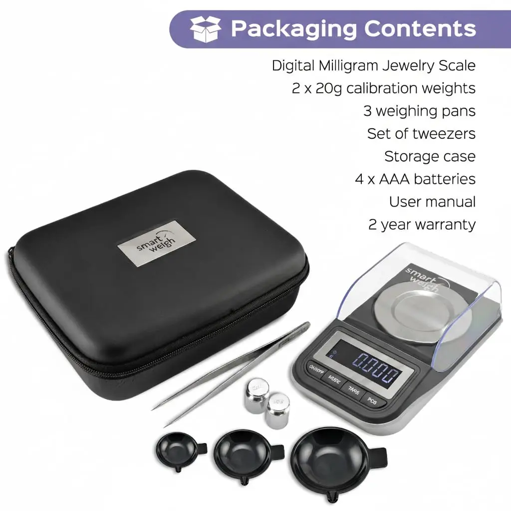 Smart Weigh Milligram Powder Scale 50g | 0.001g Precision, Reloading & Jewelry - view 2
