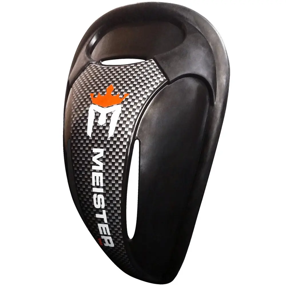 Meister Impact Protection Gear Groin Protector Cup for MMA, Boxing & Contact Sports | Adult, Black w/ Carbon - main product image