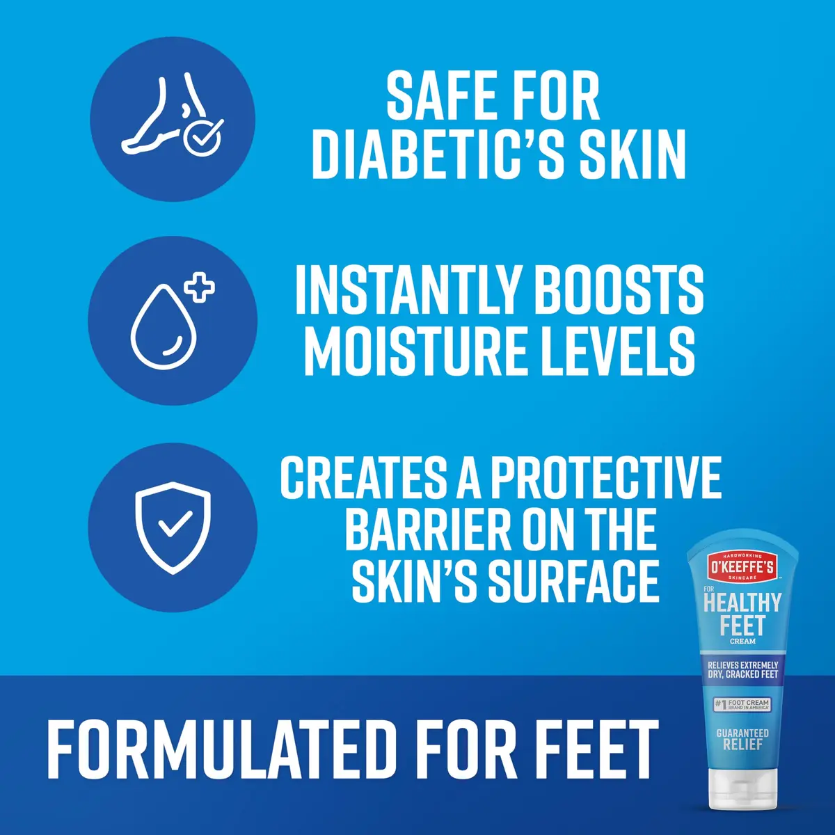 O'Keeffe's Healthy Feet Foot Cream for Extremely Dry, Cracked Feet 85g (3 oz) | Heals, Relieves & Repairs - view 3