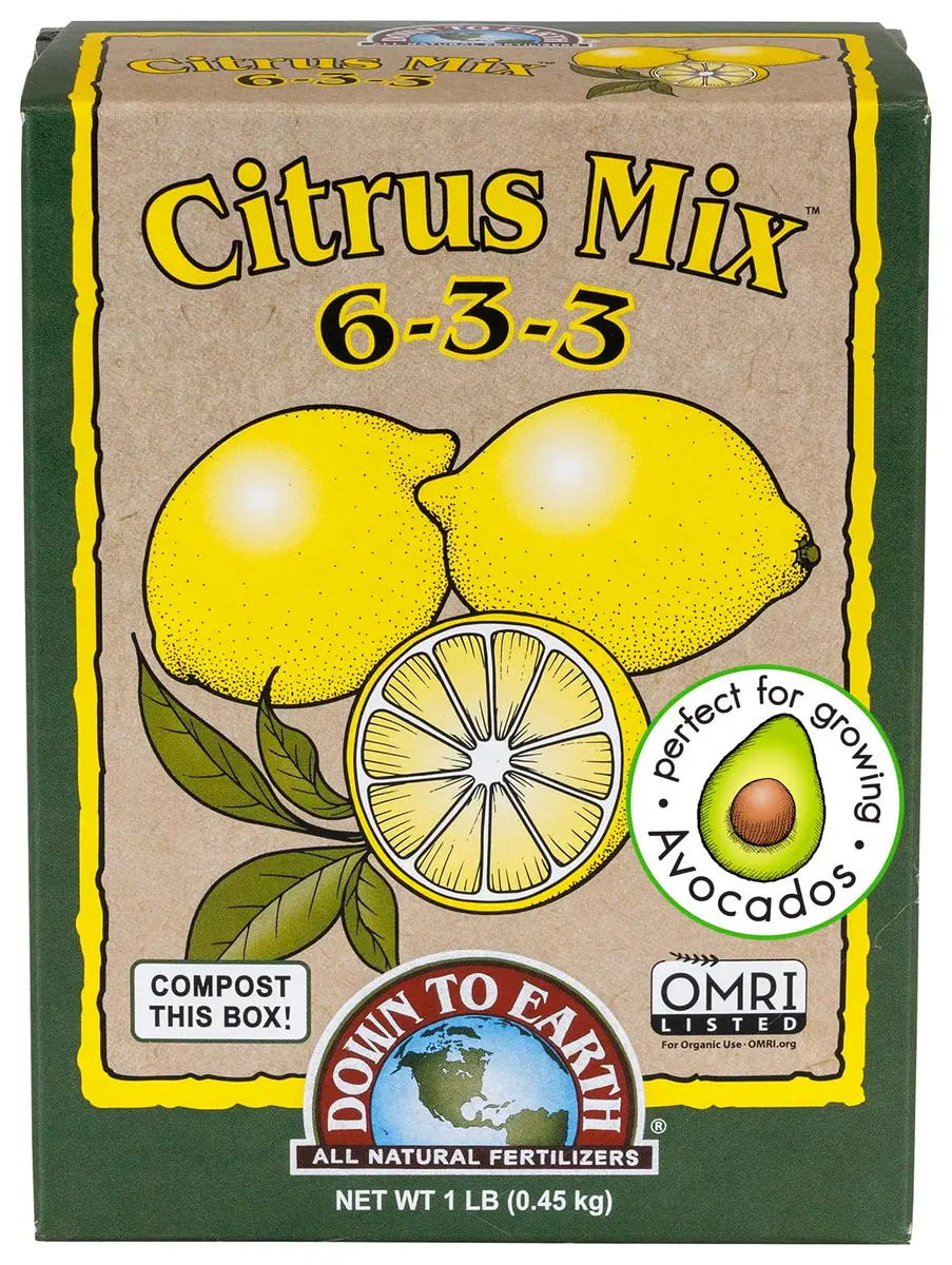 Down To Earth All Natural Fertilizers Organic Citrus Mix 1 lb | 6-3-3 NPK for Healthy Fruit Trees - main product image