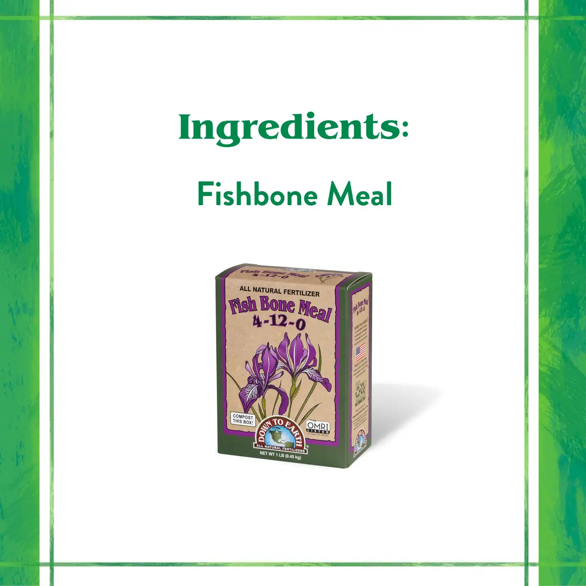 Down To Earth All Natural Fertilizers Organic Fish Bone Meal 1 lb | Organic & OMRI Listed, Slow-Release, Boosts Root & Flower Growth - view 4