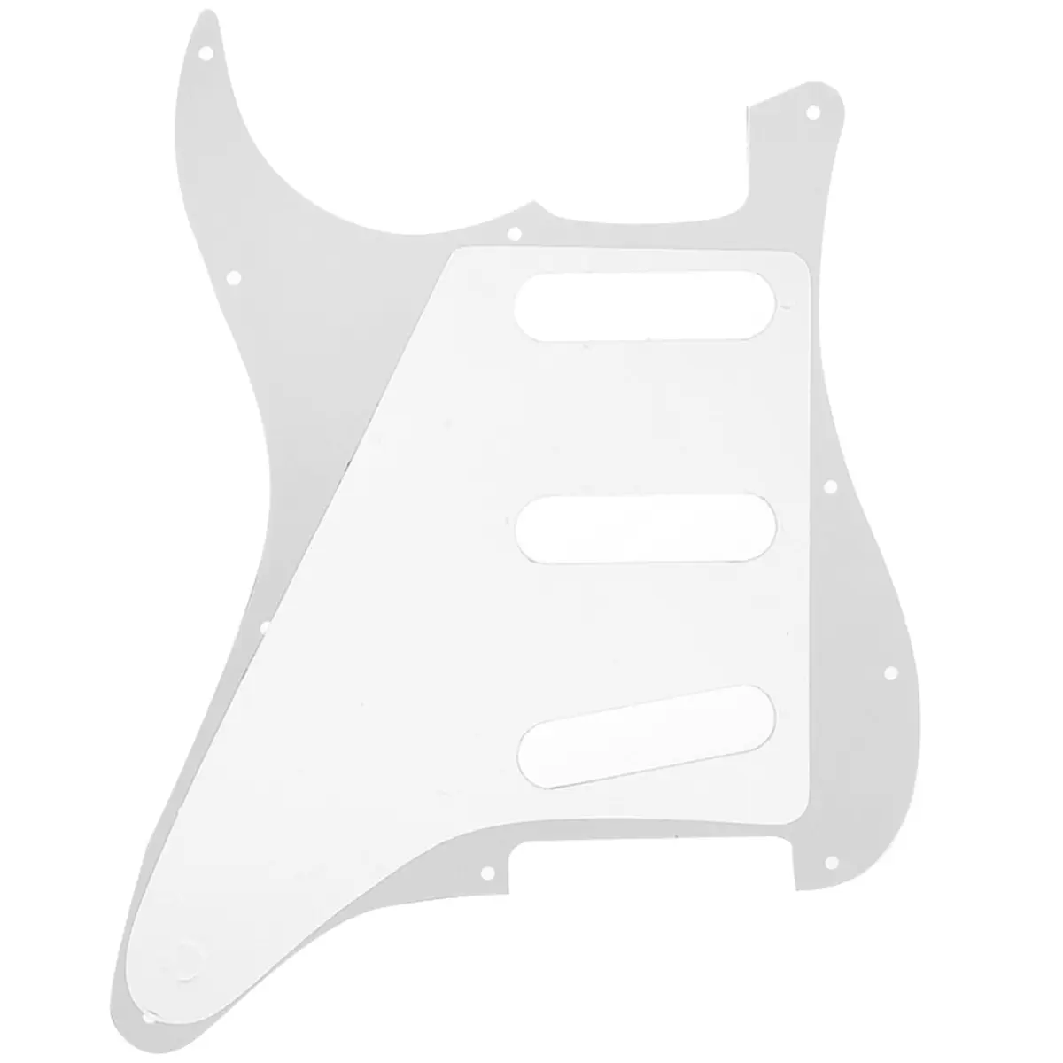 Musiclily Pro SSS 11-Hole ST Guitar Pickguard 1Ply White | Fits Fender US/Mexico Made Standard Stratocaster - view 3
