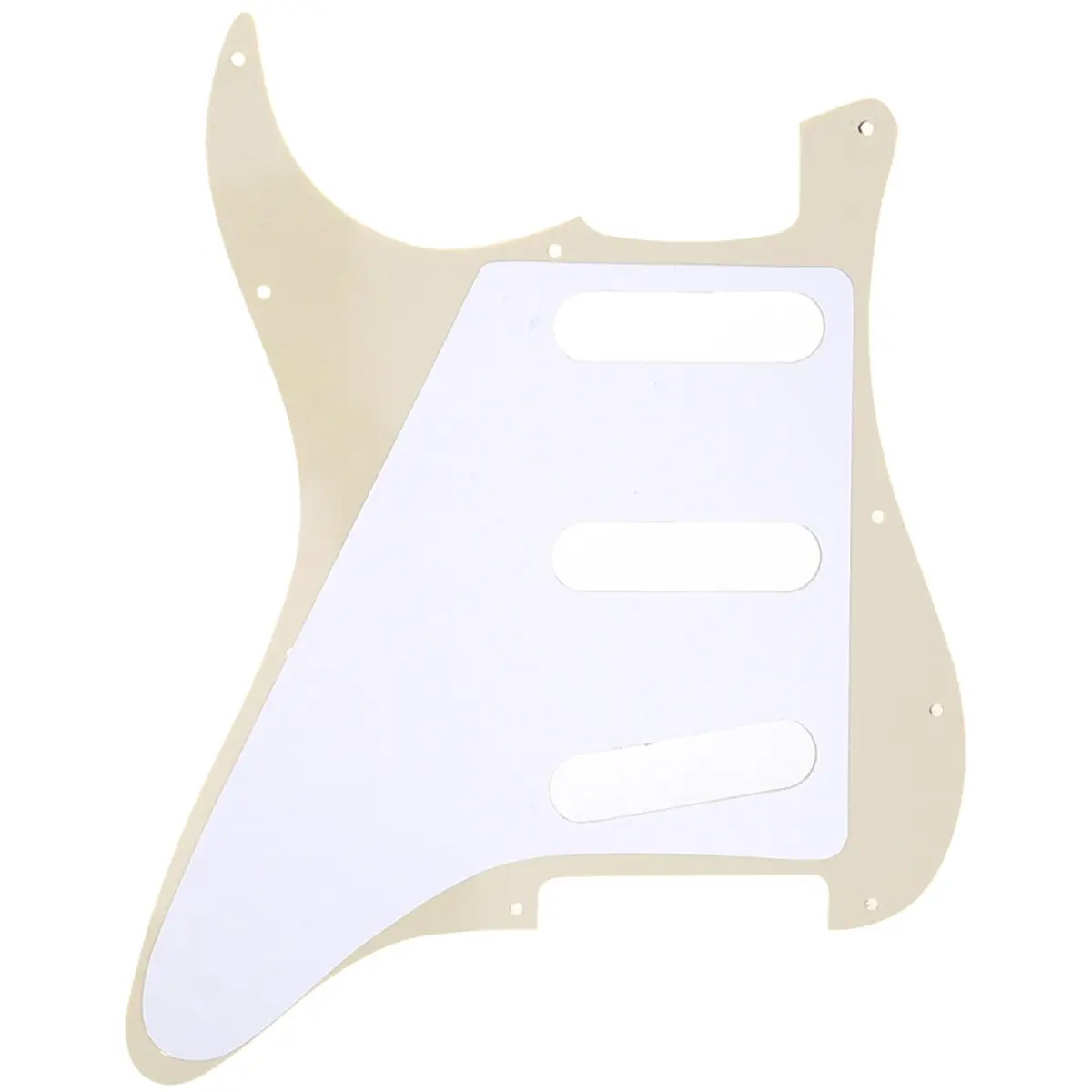 Musiclily Pro SSS 11-Hole ST Guitar Pickguard 1Ply Cream | Fits Fender US/Mexico Stratocaster - view 3