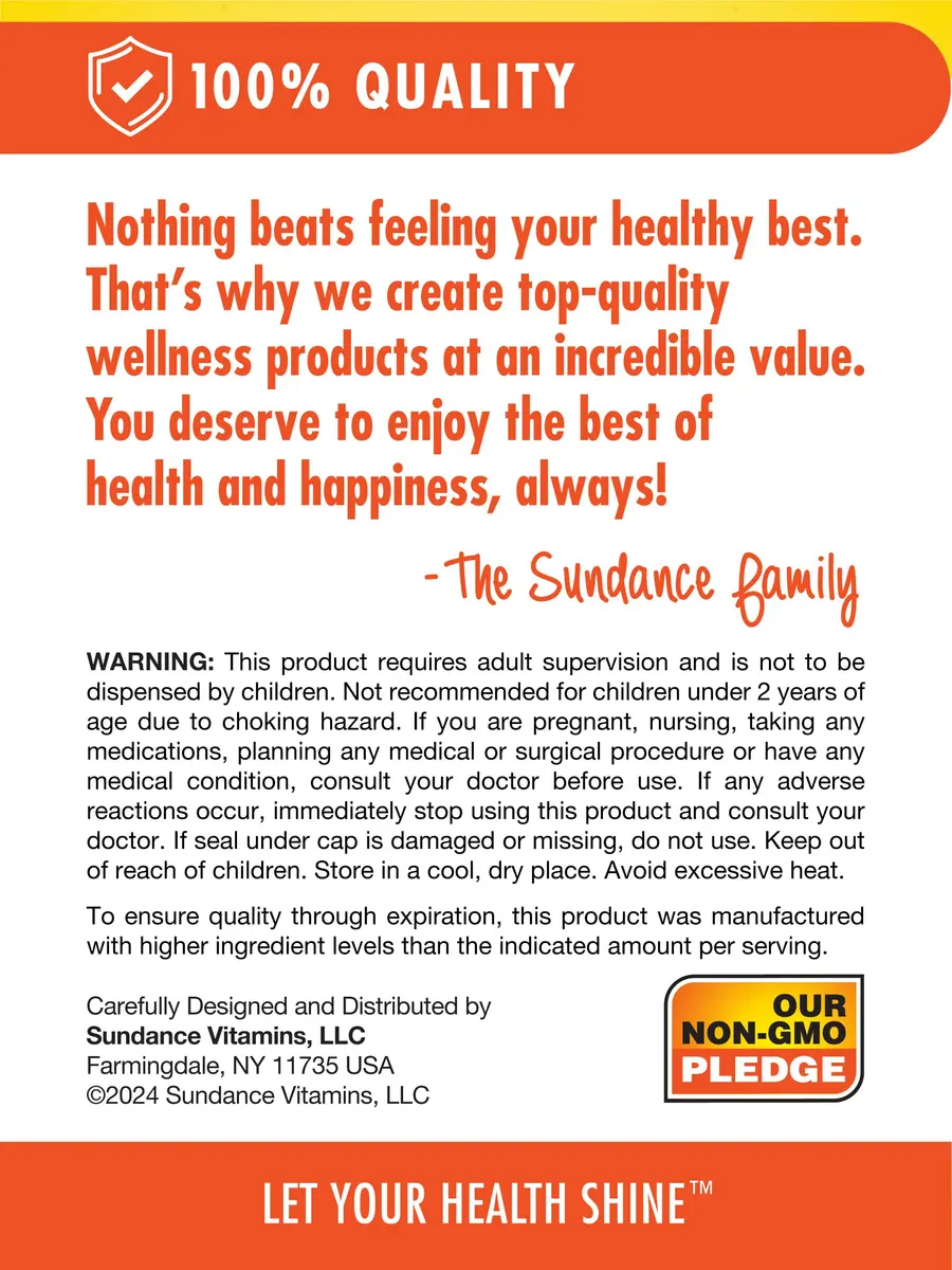 Sundance Vitamin C 500mg with Bioflavonoids & Rose Hips | Vegetarian, Non-GMO, 50 Caplets - view 5