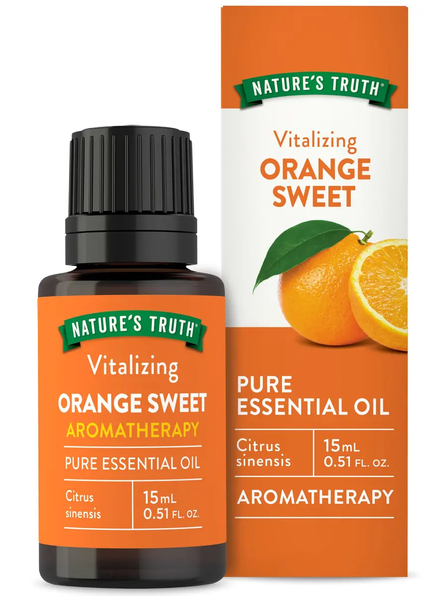 Nature's Truth Orange Sweet Essential Oil 15 mL | Pure, Plant-Based & Non-GMO - main product image