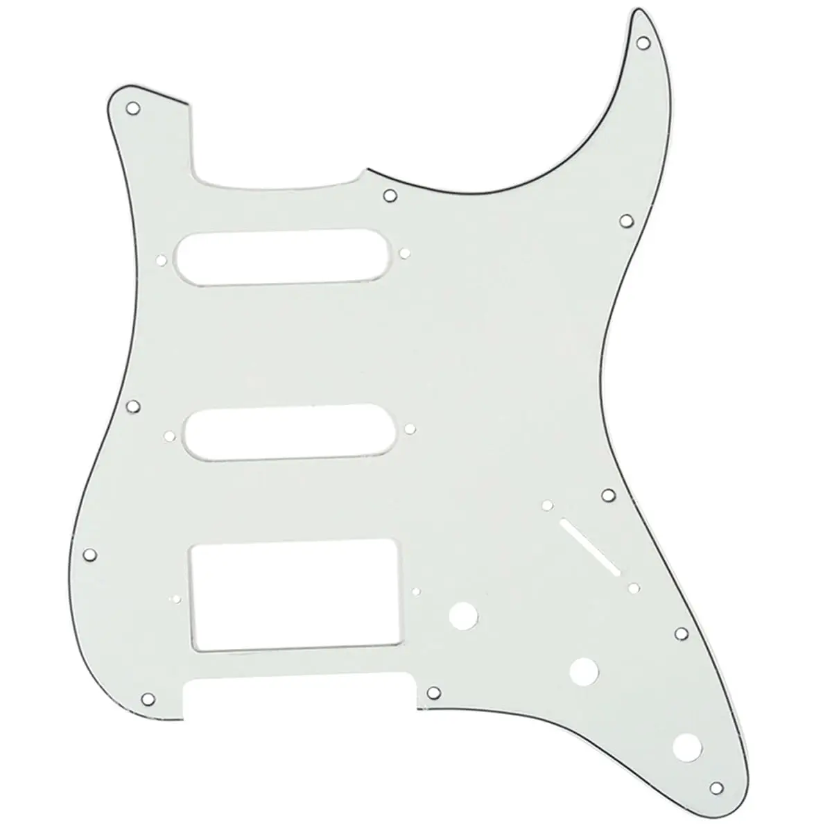 Musiclily Pro HSS 11 Hole ST Guitar Pickguard 3Ply Aged White for Fender USA/Mexican Made Standard Strat Modern Style | 2.2MM Thickness - main product image