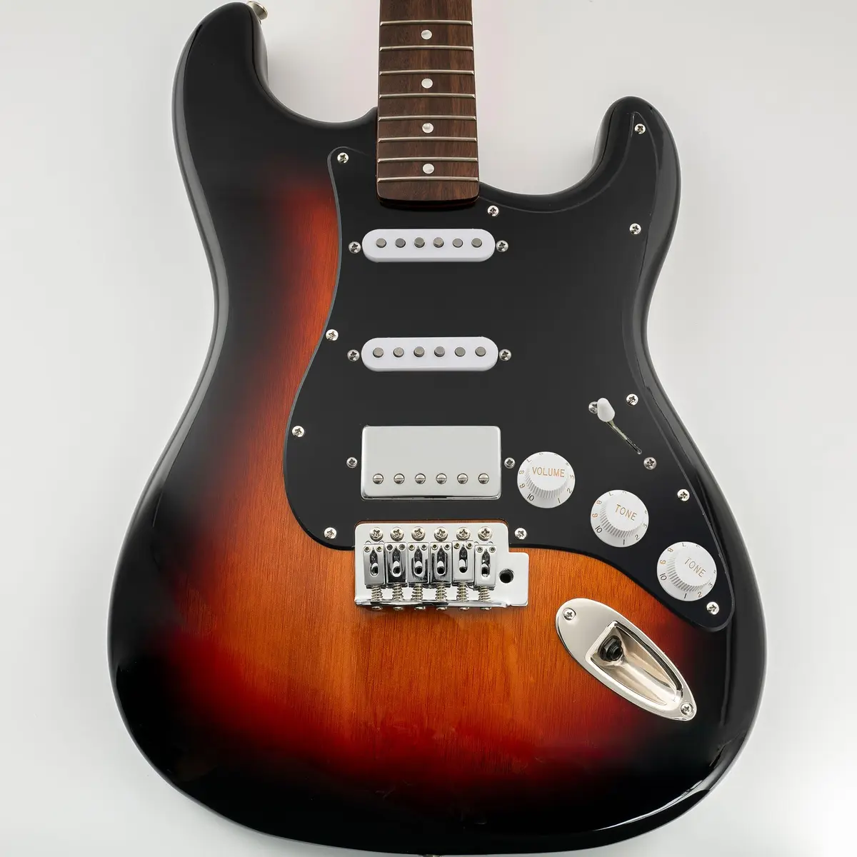 Musiclily Pro HSS 11 Hole ST Guitar Pickguard 1Ply Black | Fits Fender USA/Mexican Stratocaster - view 5