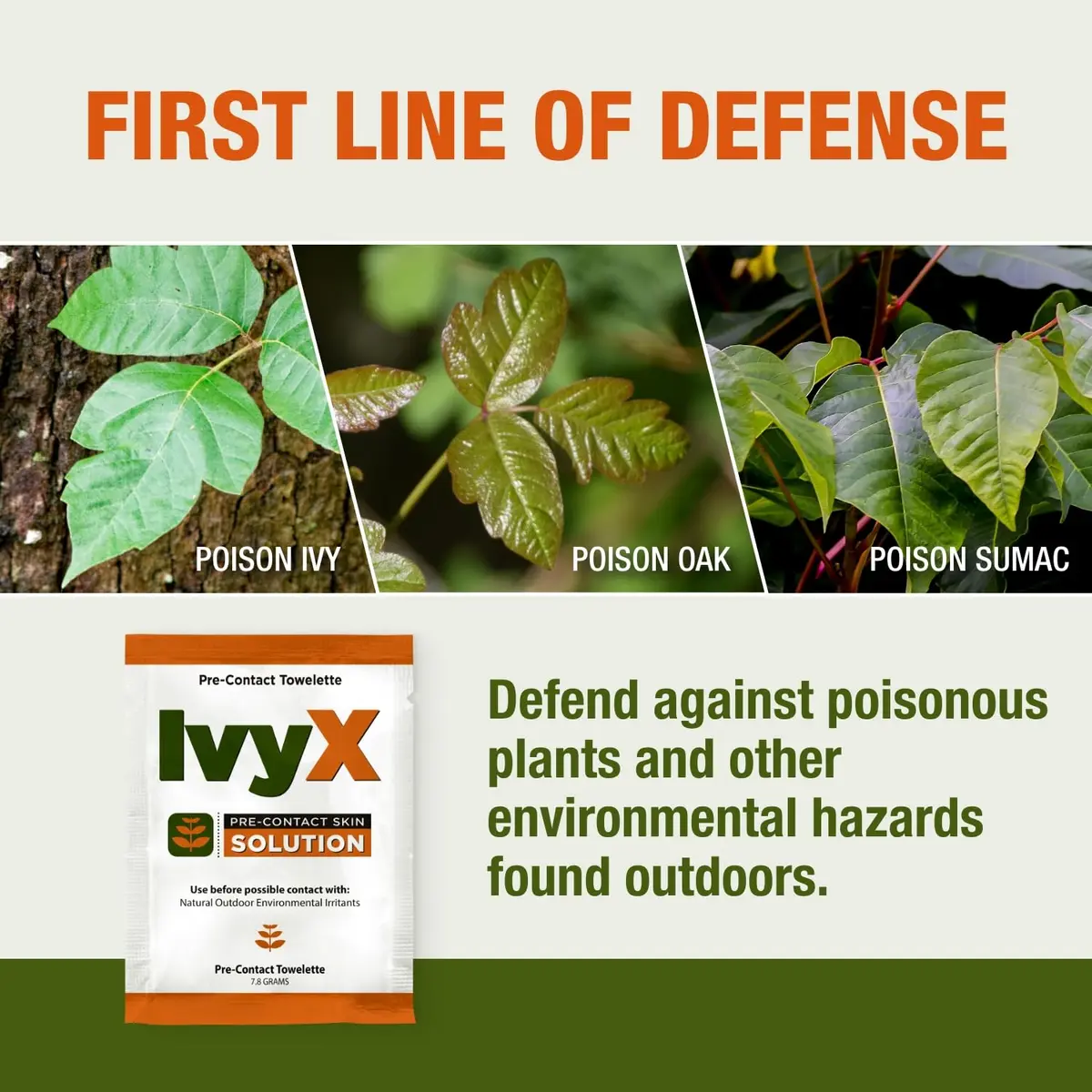 CoreTex Ivy X Pre-Contact Poison Ivy Wipes 50 Pack | Proactive Skin Barrier for Poison Oak & Sumac - view 2