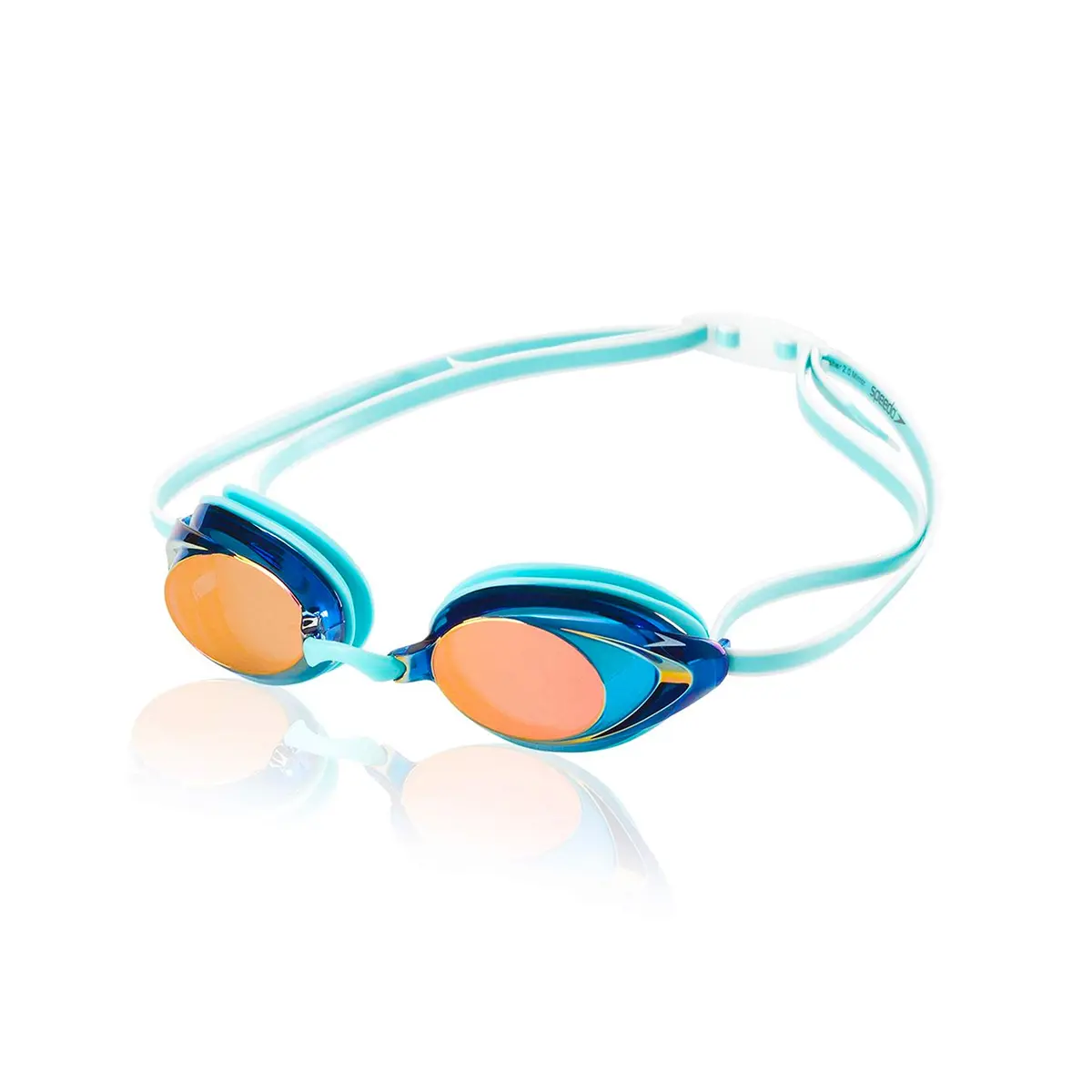 Speedo Women's Mirrored Vanquisher Swim Goggles | Anti-Fog, UV Protection, 4 Nose Pieces - main product image