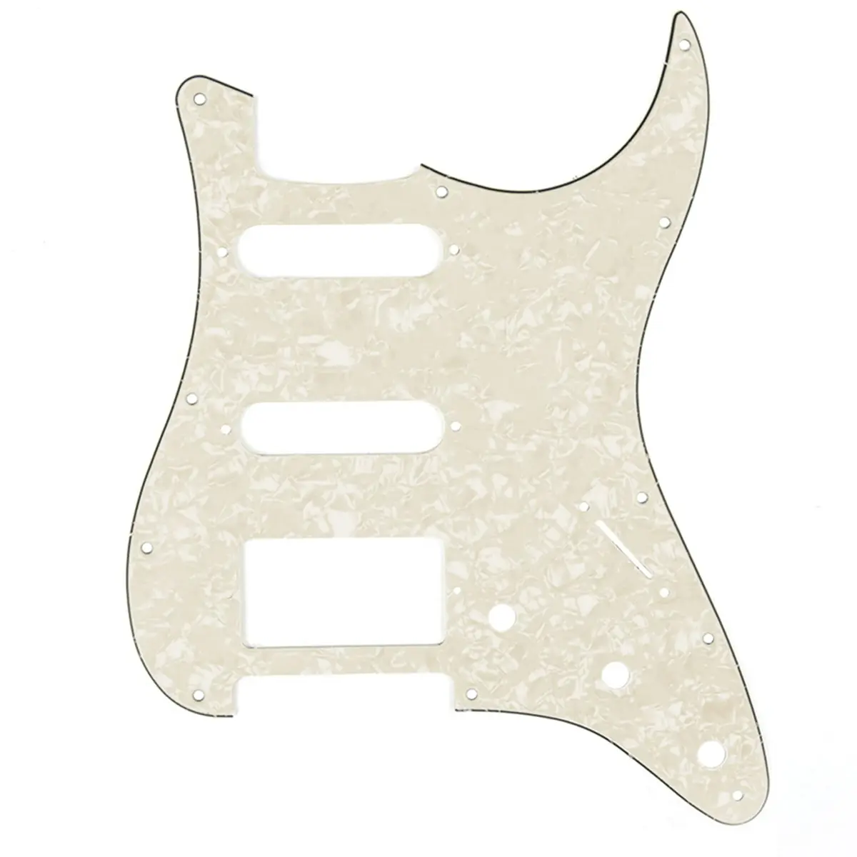 Musiclily Pro HSS 11 Hole ST Guitar Pickguard 4Ply Aged White Pearl | Fits Fender USA/Mexican Stratocasters - main product image