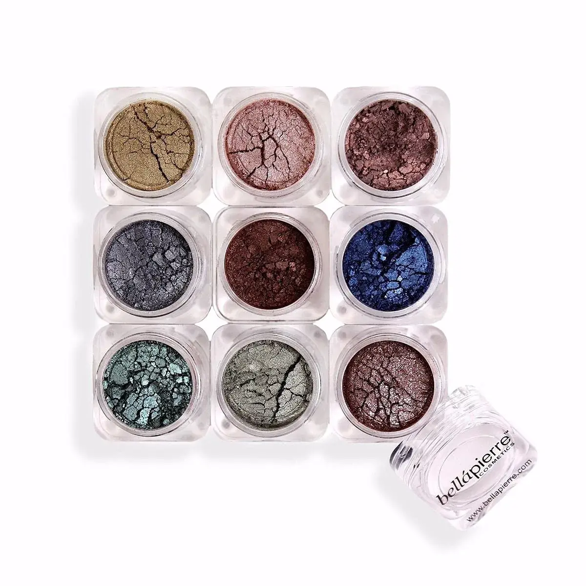 bellapierre Shimmer Powder 9 Stack Pandera | Vegan Cruelty-Free Eye Makeup 15.75g (0.56 oz) - main product image