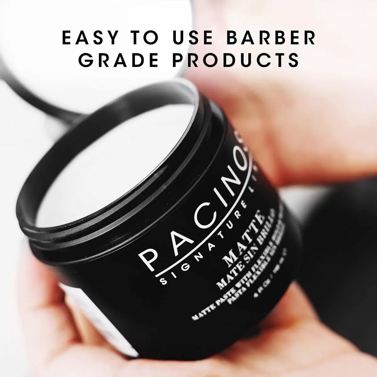 Pacinos Matte Hair Paste for Men, Firm Hold, No Shine, Styling Wax, 4 fl oz | Long-lasting matte finish, versatile for all hair types - view 9